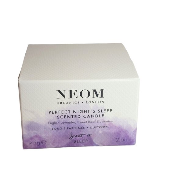 Neom Scent to PERFECT NIGHT'S SLEEP Candle 75g Travel Size Lavender Basil - Picture 5 of 10